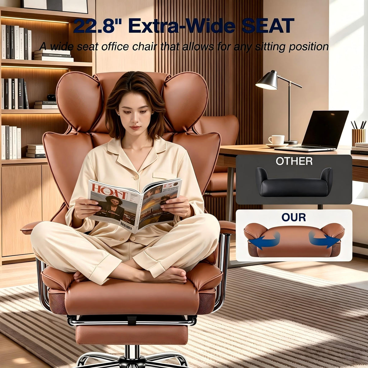Big and Tall High Back Office Chair with Footrest G3241