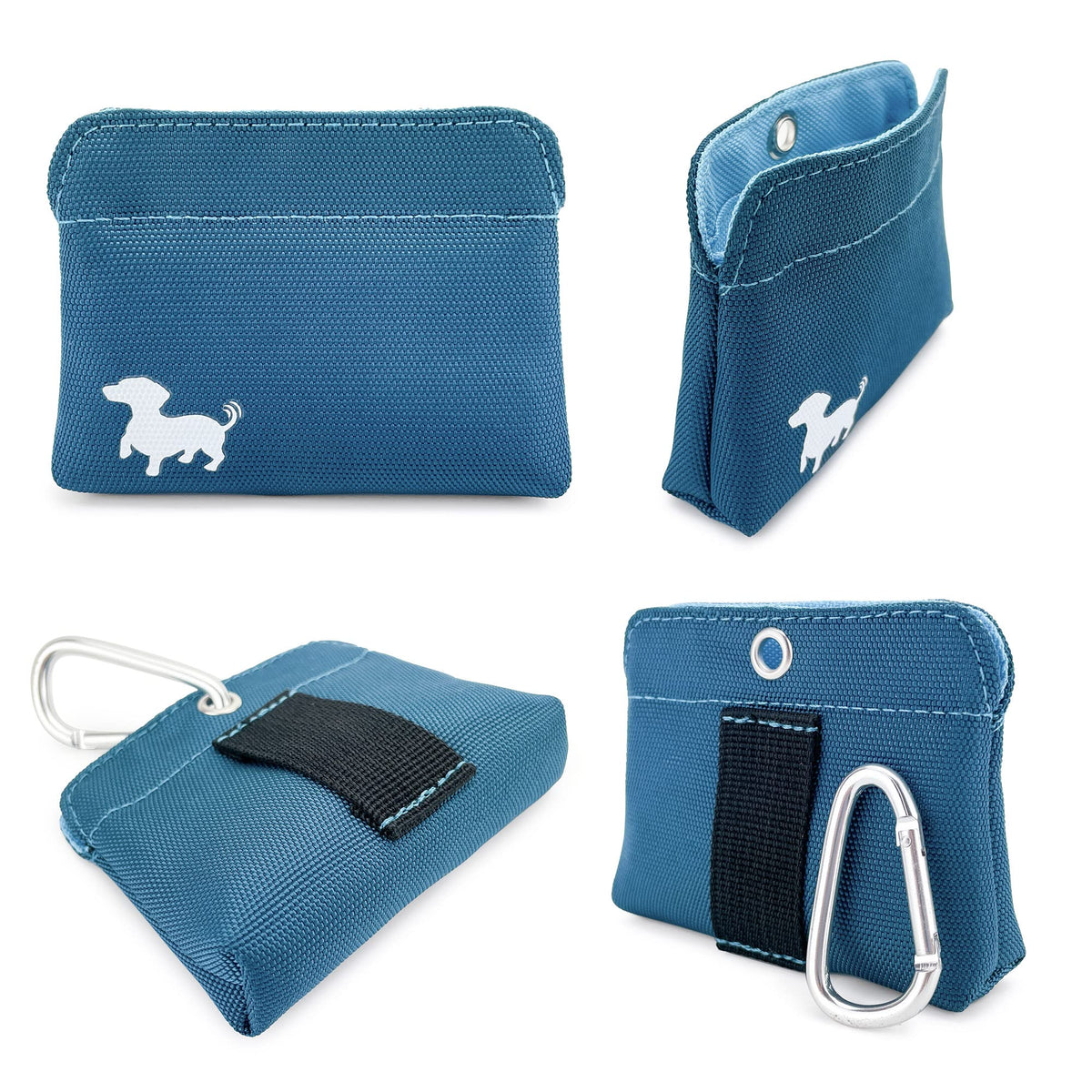 Turquoise Dog Treat Pouch with Magnetic Closure G8734