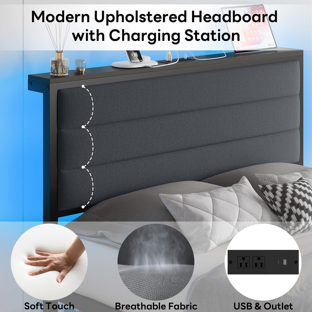 Full Size Bed Frame with 2 Storage Drawers Z3120