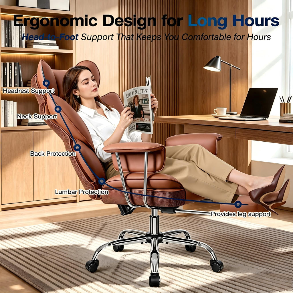 Big and Tall High Back Office Chair with Footrest G3241