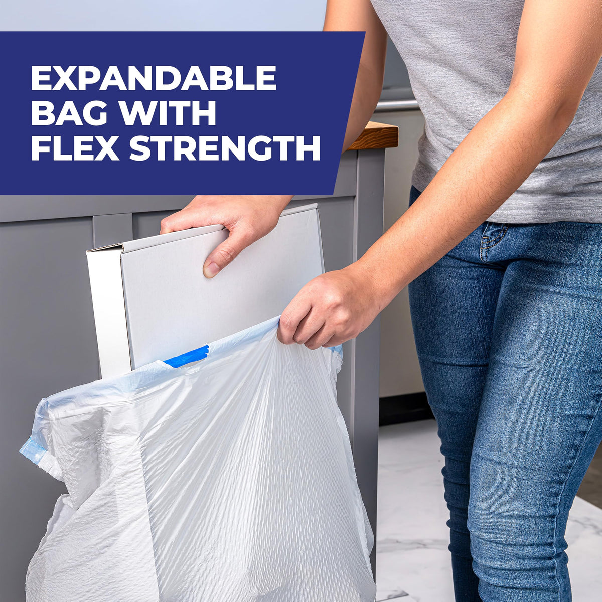13 Gal White Unscented Kitchen Trash Bags H12227