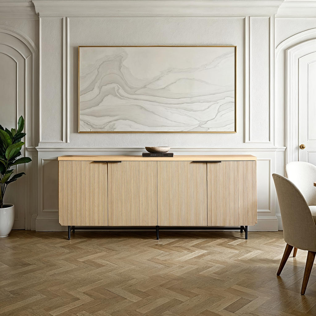 69 Inch Coastal Oak Sideboard Buffet Z9181