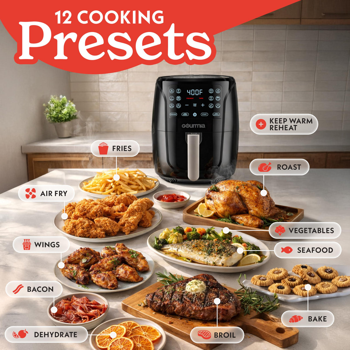 Black 6 Qt Air Fryer K1737
