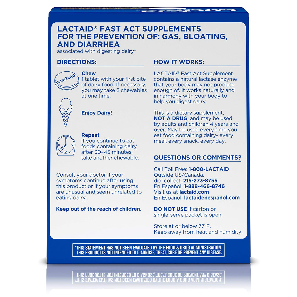 Lactose Intolerance Chewables with Lactase Enzymes, Vanilla Twist, 32 Pks of 1-ct N527456