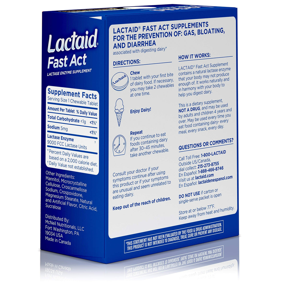Lactose Intolerance Chewables with Lactase Enzymes, Vanilla Twist, 32 Pks of 1-ct N527456