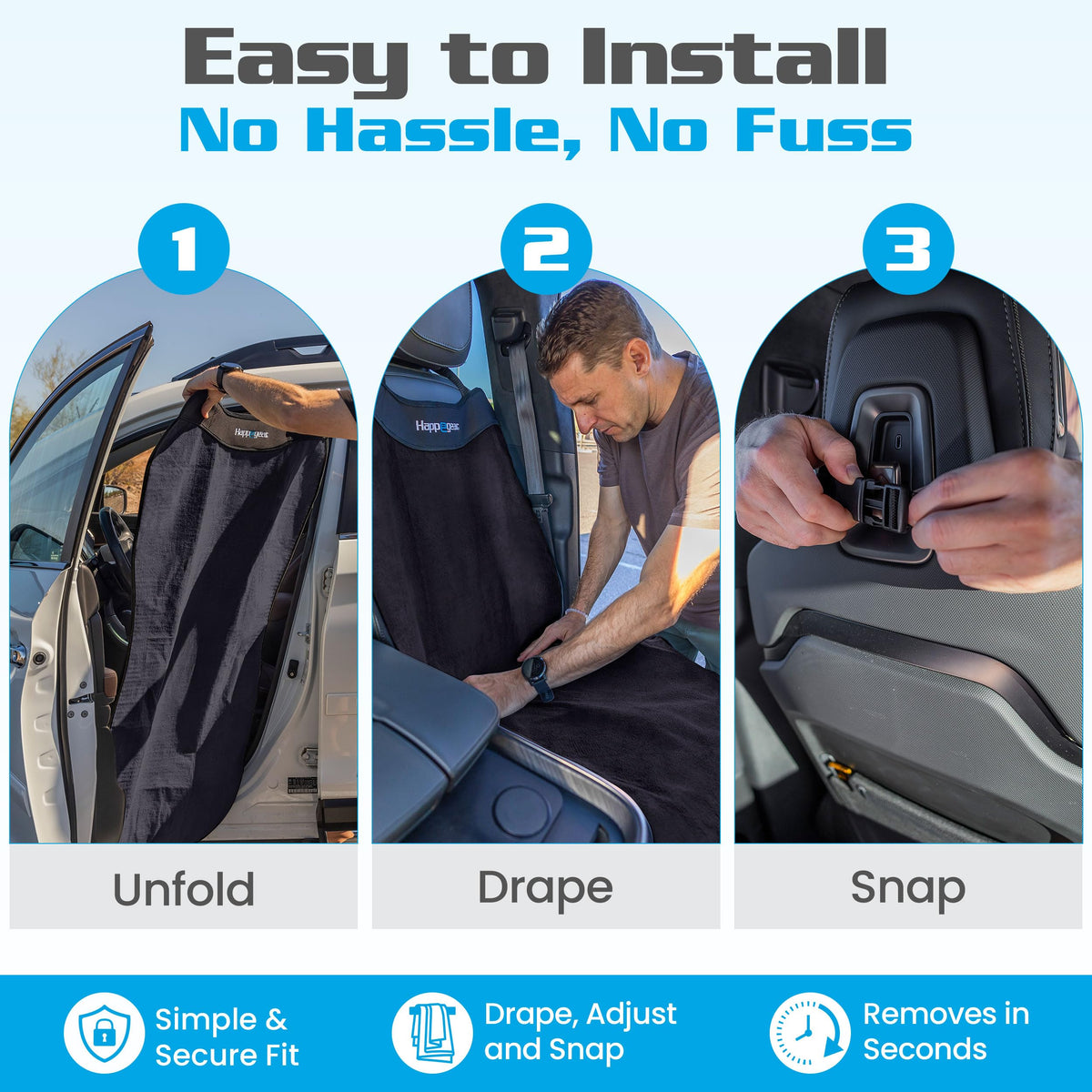 Waterproof Car Seat Cover & Protector, Black Z222688