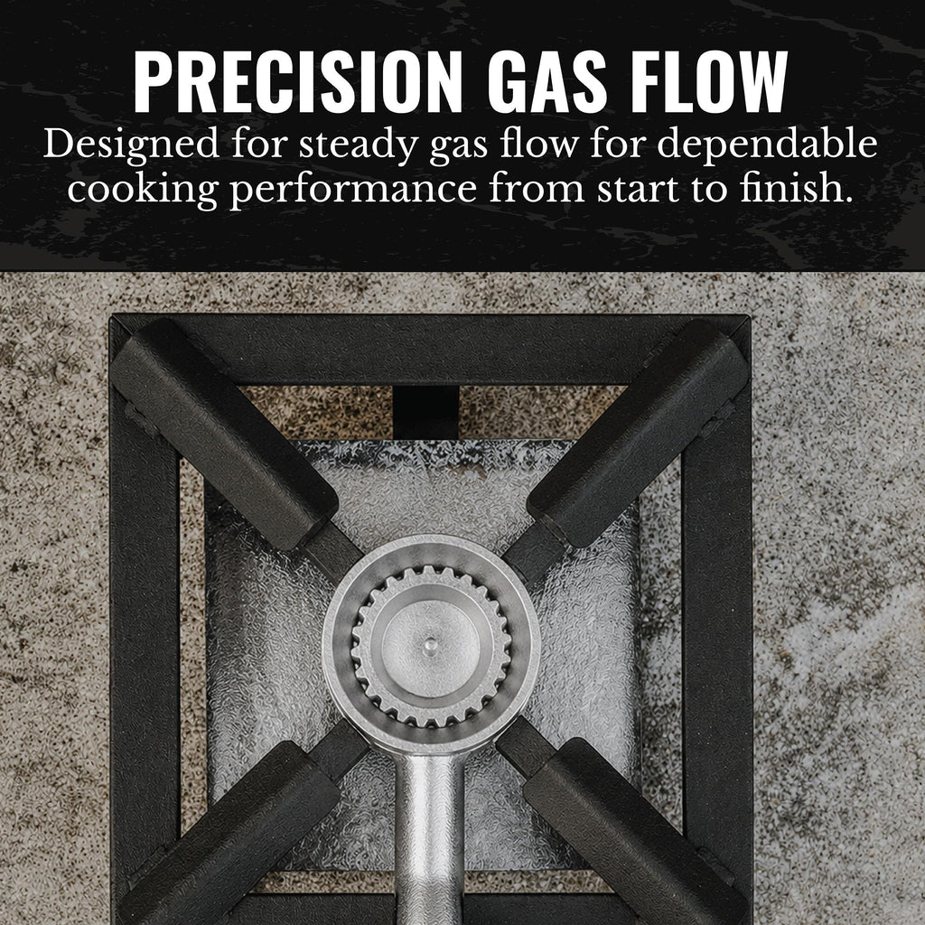 Propane High Pressure Cast-Iron Round Burner Head with Brass Fitting Orifice O18774