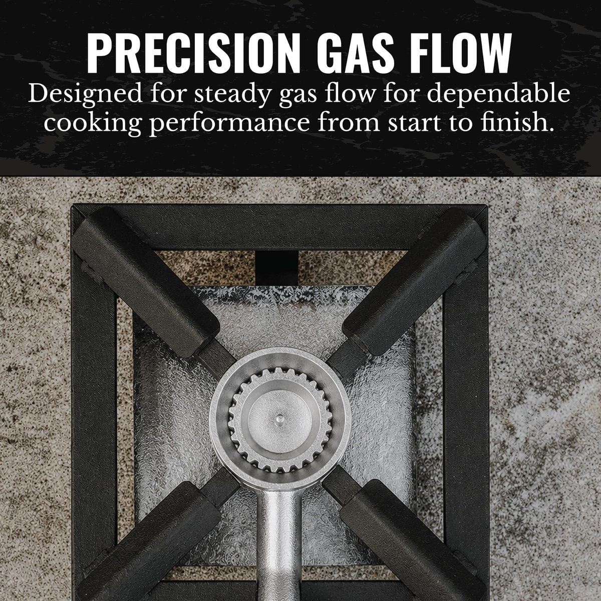 Propane High Pressure Cast-Iron Round Burner Head with Brass Fitting Orifice O18774