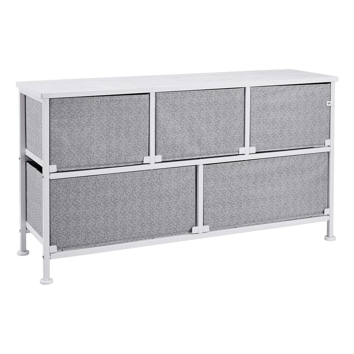 White 5-Drawer Fabric Storage Organizer D91526